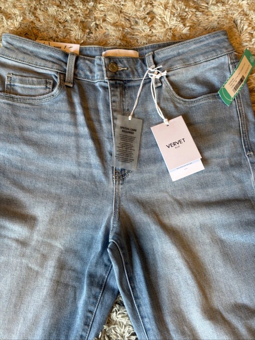 NWT VERVET Jeanne High Rise Slim Straight Crop Jeans Women’s 30 - Picture 2 of 8